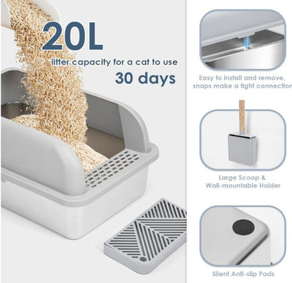 Stainless Steel Cat Litter Box,