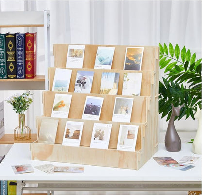 Wooden Card Display Stand