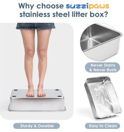 Stainless Steel Cat Litter Box,